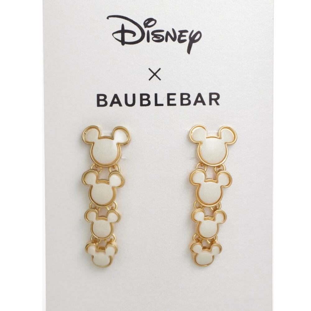 NWT BaubleBar Disney Mikey Mouse Drop Statement Earrings